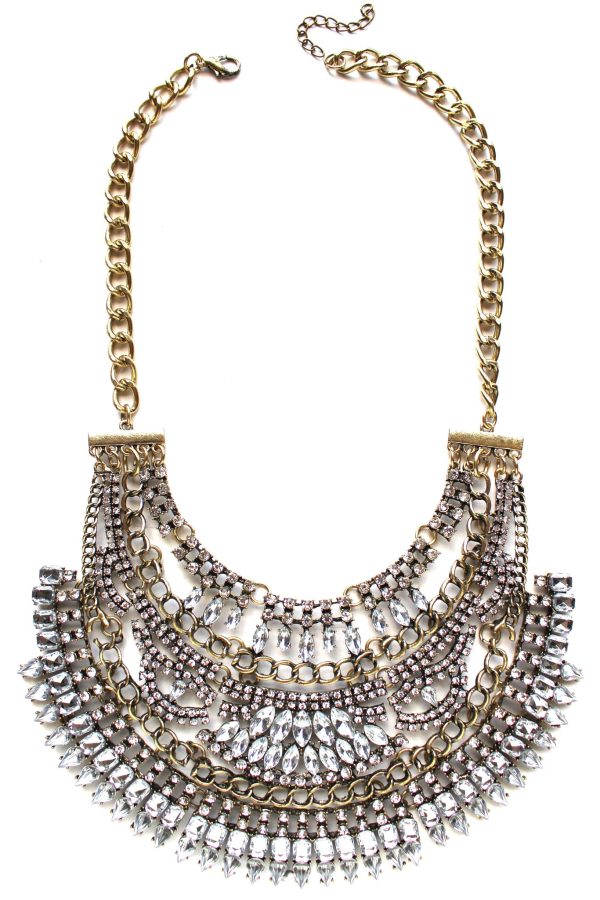 Tribal Royalty Crystal Bib Necklace Online Sale