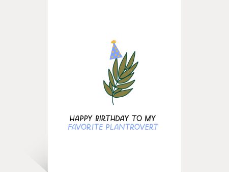 Happy Birthday To My Favorite Plantrovert Card on Sale