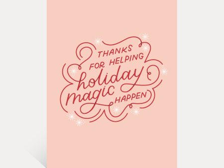 Thanks For Helping Holiday Magic Happen Card on Sale