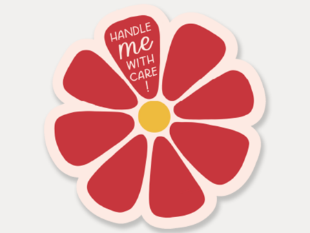 Handle Me With Care Flower Sticker Online Sale