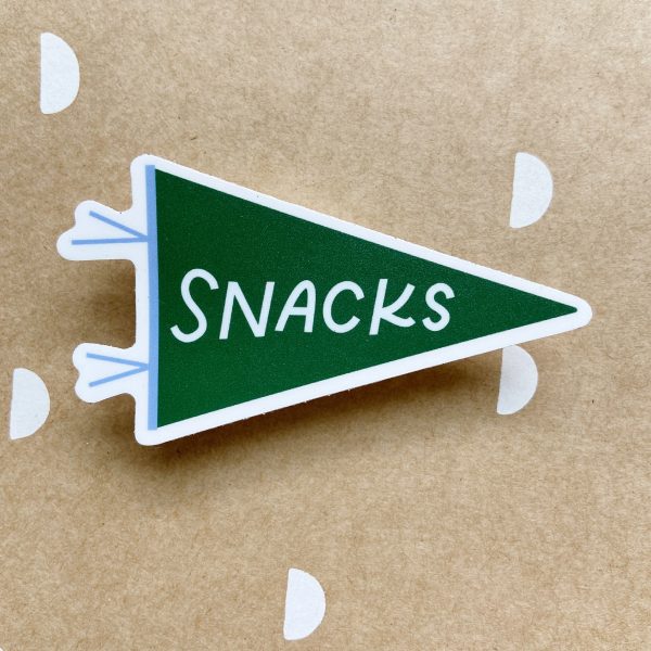 Snacks Pennant Sticker Cheap