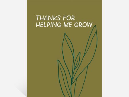 Thanks For Helping Me Grow Card Online Hot Sale