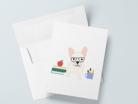 Frenchie Teacher s Pet Greeting Card on Sale