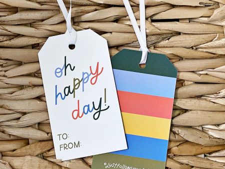 Oh Happy Day Gift Tag Set Cheap