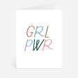 GRL PWR Girl Power Greeting Card on Sale