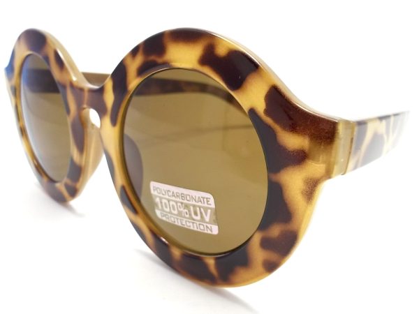 Retro Round Sunglasses- Olive Tortoise For Cheap