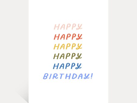 Happy Birthday Rainbow Card on Sale