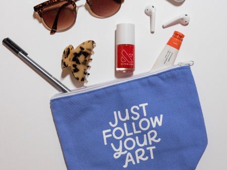 Just Follow Your Art Zipper Pouch Cheap