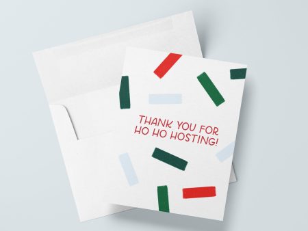 Thank You For Ho Ho Hosting Greeting Card Online Hot Sale