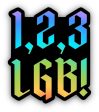 1, 2, 3 LGB! Swiftie Holographic Sticker For Discount