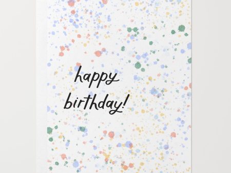 Happy Birthday Splatter Card Online now