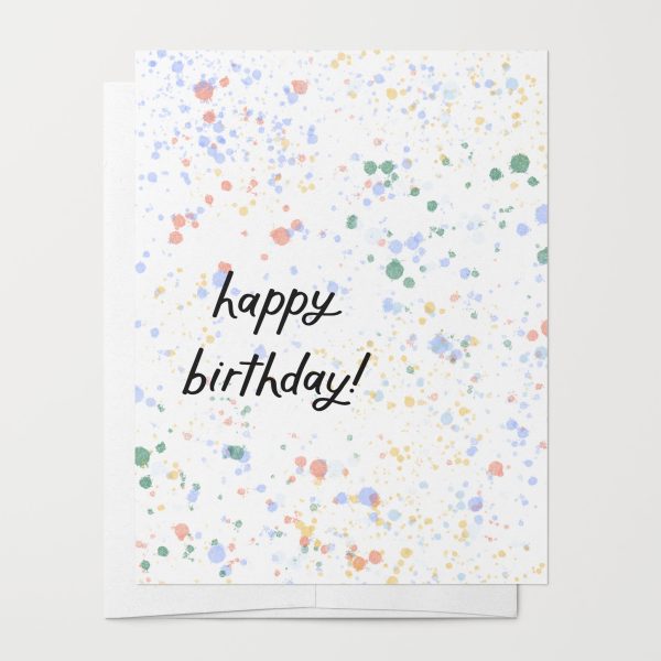 Happy Birthday Splatter Card Online now