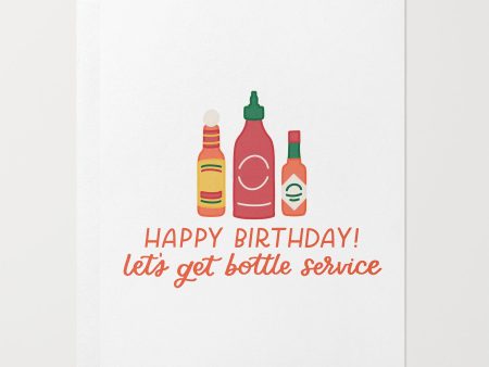 Happy Birthday, Let s Get Bottle Service Hot Sauce Card Online Sale