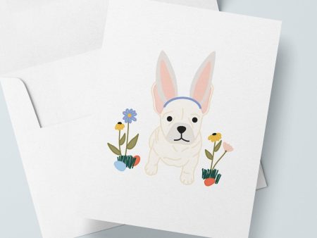 French Bulldog Spring Card on Sale