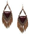 Southern Belle Fringe Earrings- Red Wine Supply