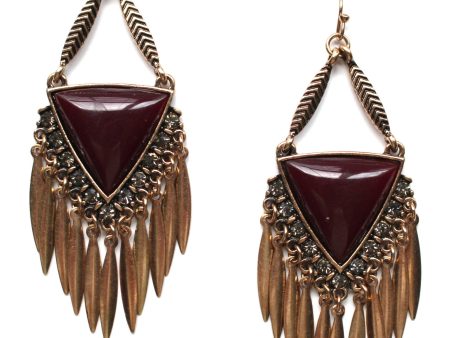 Southern Belle Fringe Earrings- Red Wine Supply