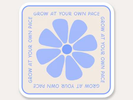 Grow At Your Own Pace Sticker Cheap