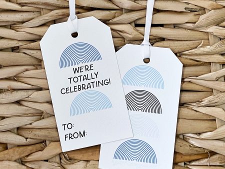 We re Totally Celebrating Gift Tag Set Hot on Sale