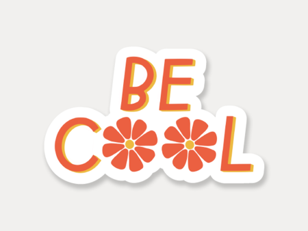 Be Cool Flower Vinyl Sticker Online Sale