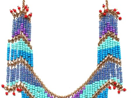 Tropical Beaded Fringe Necklace Sale