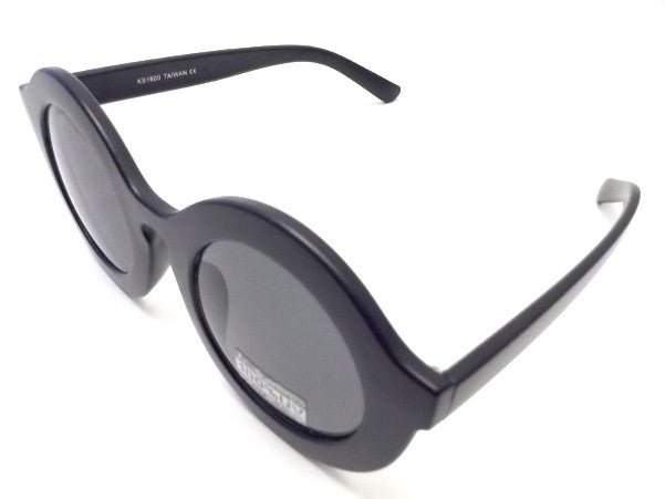 Retro Round Sunglasses- Matte Black Online