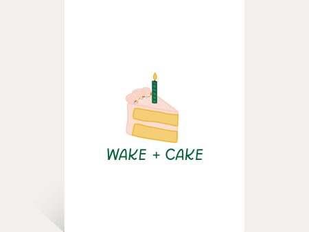 Wake And Cake Birthday Card For Discount