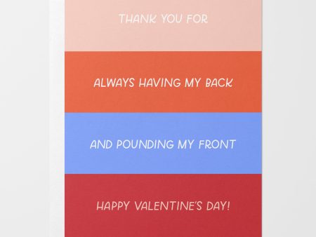 Having My Back & Pounding My Front Valentine s Day Card Hot on Sale