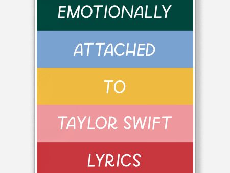 Emotionally Attached TS Lyrics Sticker Hot on Sale