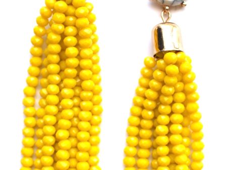 Sweet Treat Tassel Earrings- Yellow Discount