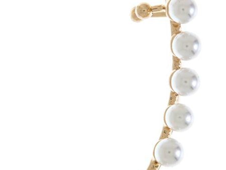 Pearl Aligned Ear Cuff Set- Gold Cheap