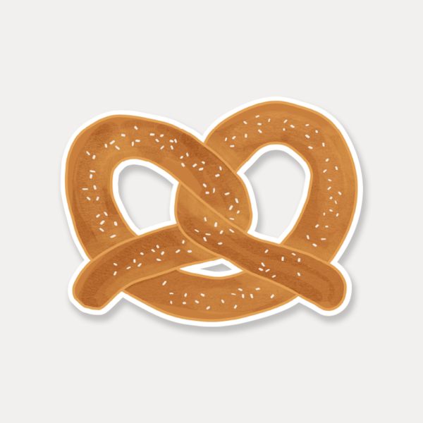 Soft Pretzel Sticker For Sale