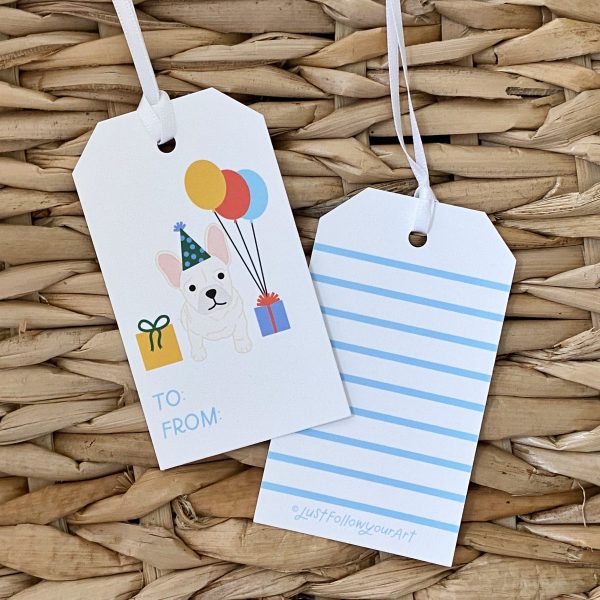 French Bulldog Birthday Gift Tag Set Online Hot Sale