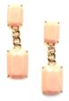 Square Chain Drop Earrings- Peach on Sale