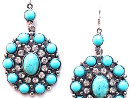 Southern Sparkle Turquoise Earrings Cheap