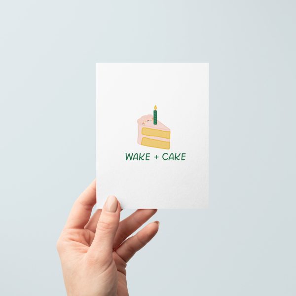 Wake And Cake Birthday Card For Discount