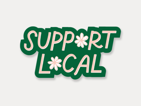 Support Local Flower Vinyl Sticker For Cheap