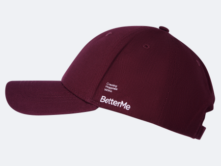 Burgundy Strapback Hat For Discount