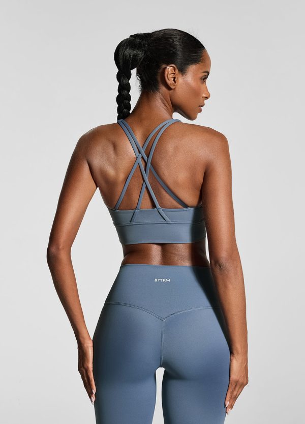 Iris Blue Strappy Back Top Online Sale