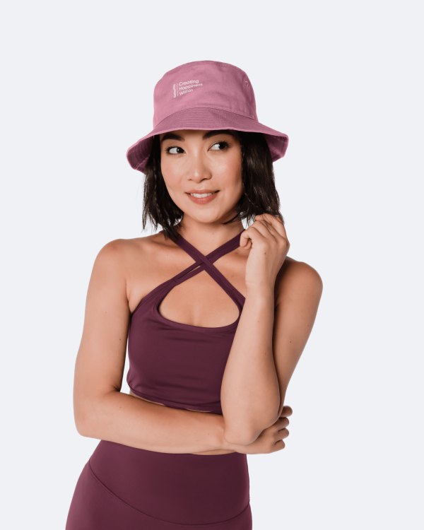 Dusty Pink Casual Bucket Hat Discount