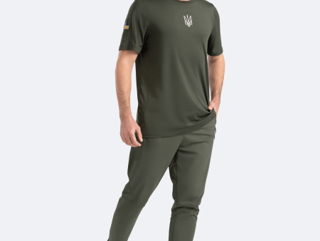 Khaki Green Matching Joggers & T-shirt Set on Sale