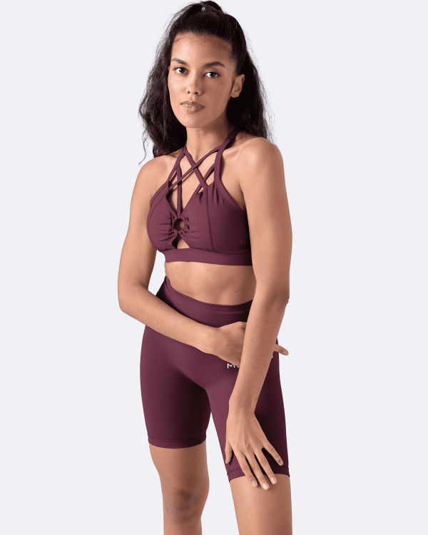 Burgundy Criss Cross Front Top For Discount