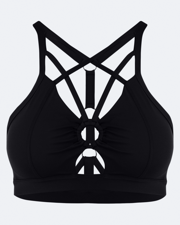 Jet Black Criss Cross Front Top Online