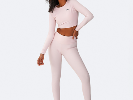 Pink Vanilla Cropped Long Sleeve For Discount