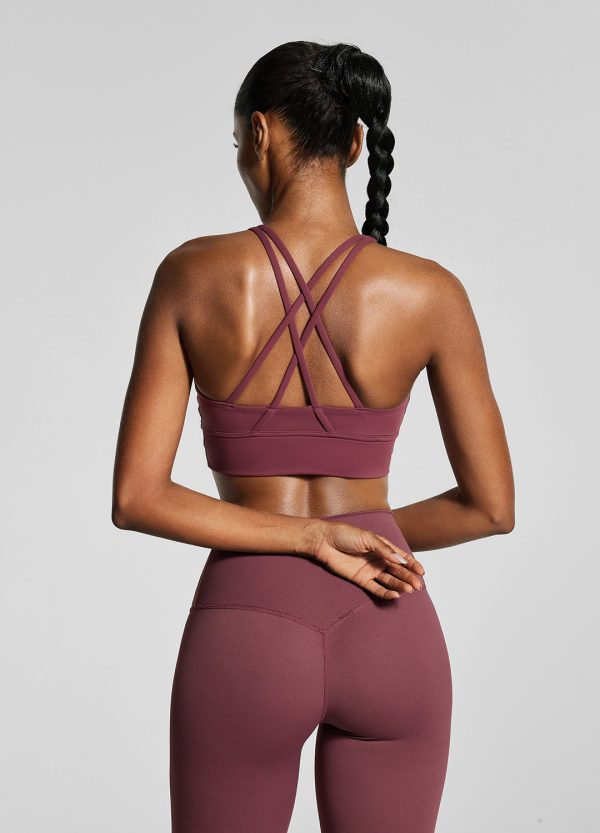 Burgundy Strappy Back Top For Cheap