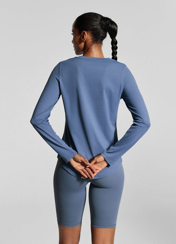 Iris Blue Long Sleeve Fashion