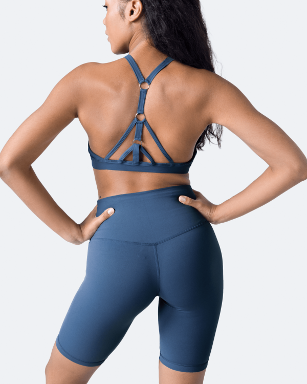 Iris Blue Criss Cross Front Top For Discount