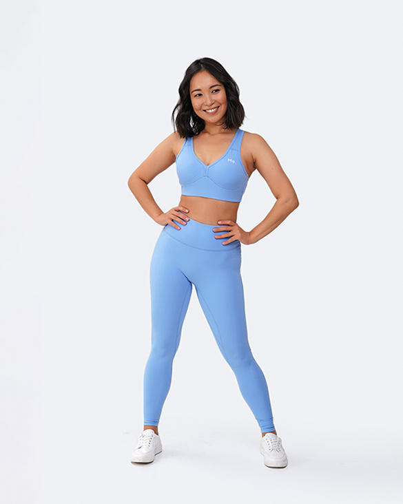 Bubble Blue High-Waisted Push-Up Leggings For Sale