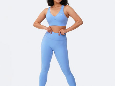 Bubble Blue High-Waisted Push-Up Leggings For Sale