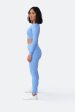 Bubble Blue High-Waisted Push-Up Leggings For Sale